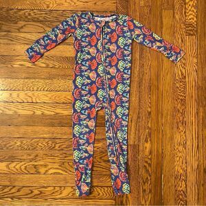 Muse Threads Guppy Fish Print Multi Color Kids Footie Pajama
